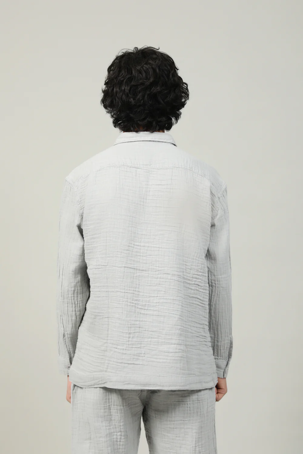 BAGGY FIT BUTTON DOWN RIPPLE SHIRT - Image 3