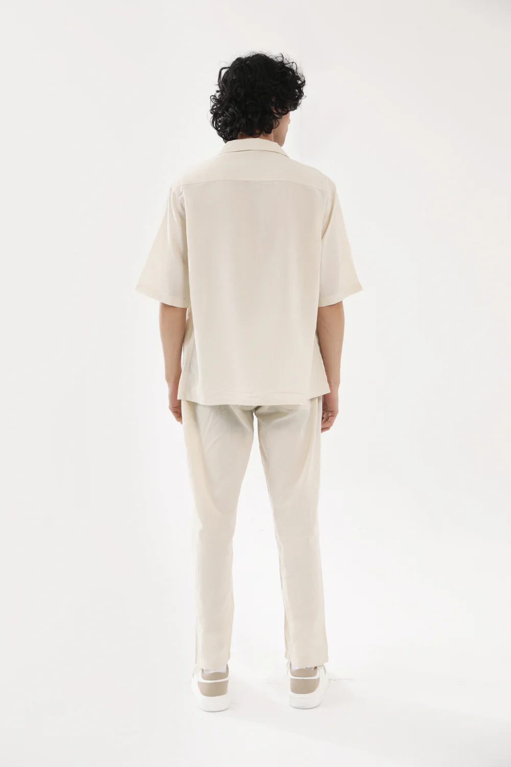 BAGGY FIT RESORT COLLAR LINEN SHIRT - Image 3