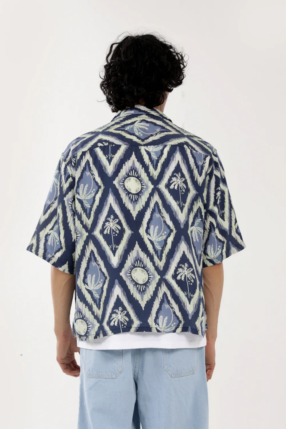 BOXY FIT RESORT COLLAR LINEN SHIRT - Image 3