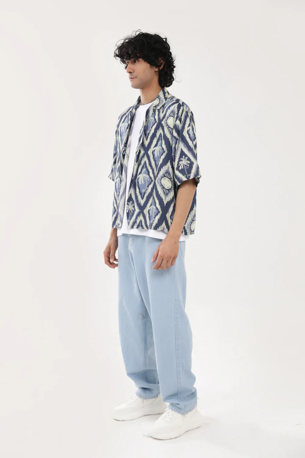 BOXY FIT RESORT COLLAR LINEN SHIRT - Image 4