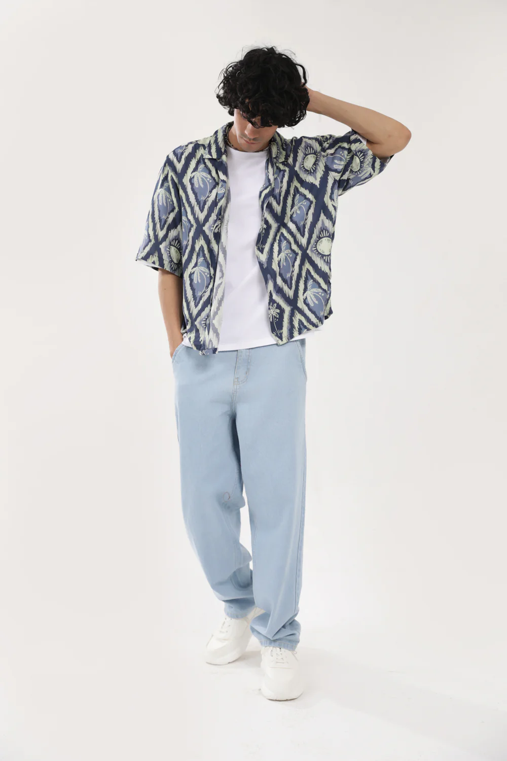 BOXY FIT RESORT COLLAR LINEN SHIRT - Image 5