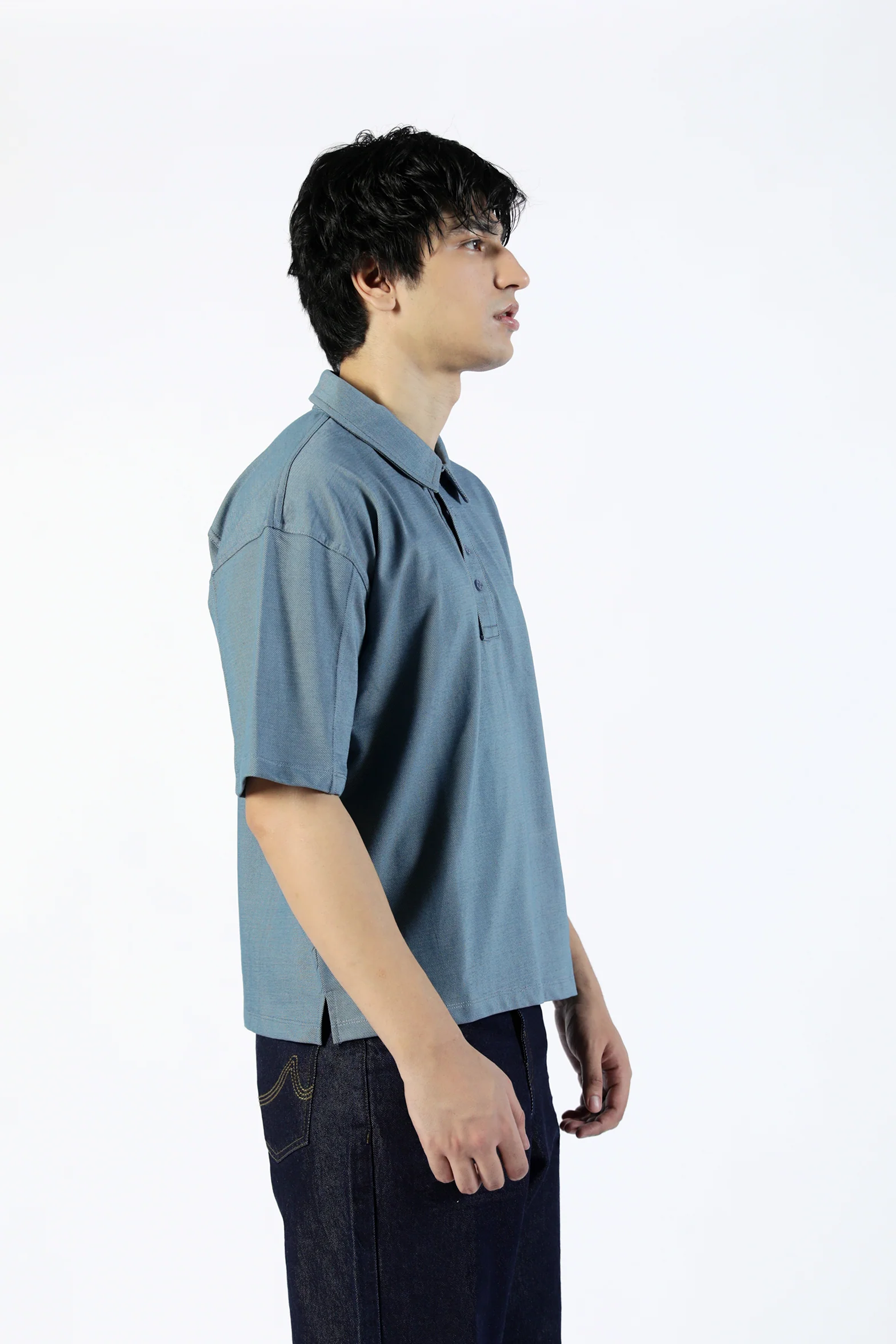 BOXY FIT TEXTURED POLO - Image 6