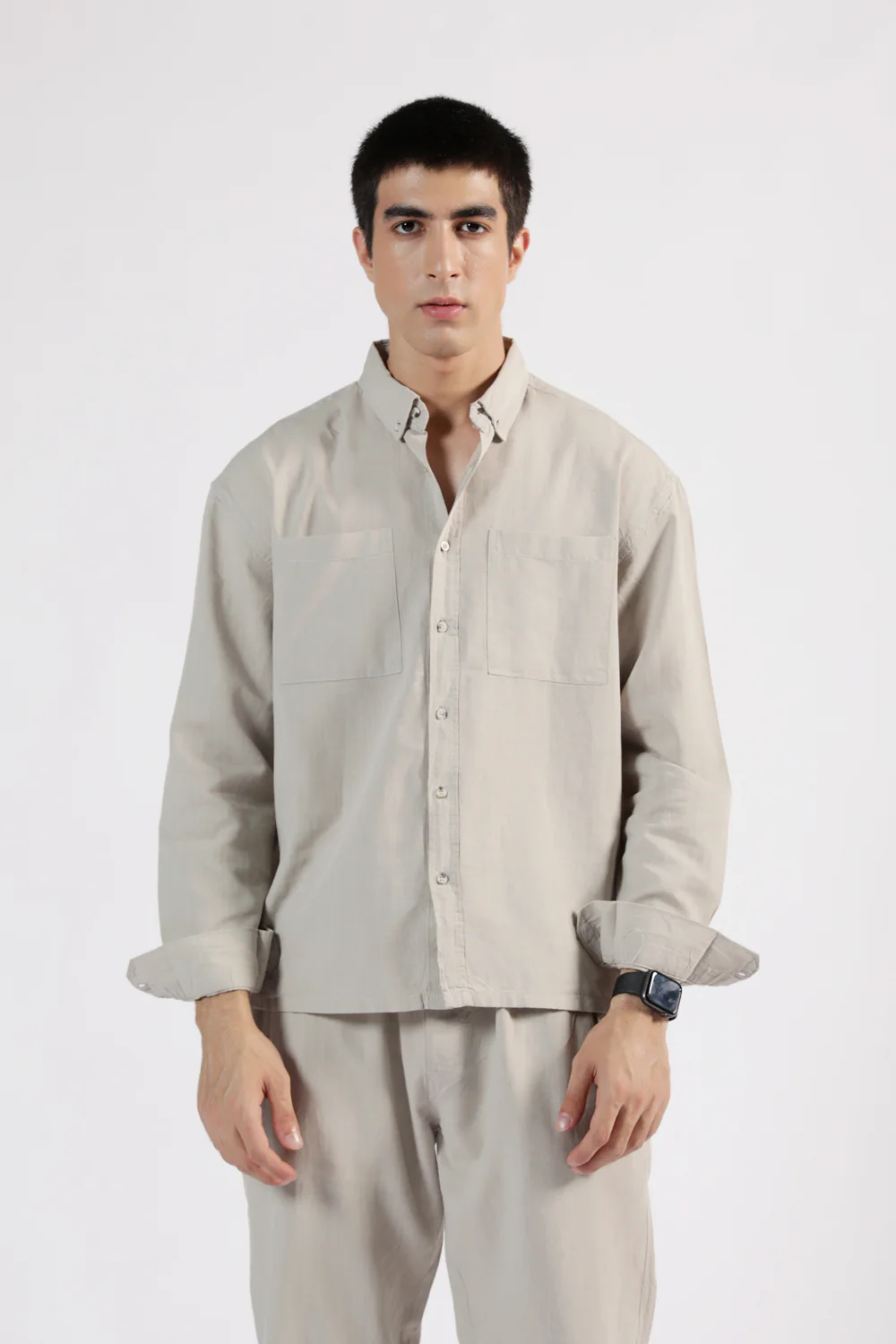 BOXY FIT LINEN SHIRT - Image 2