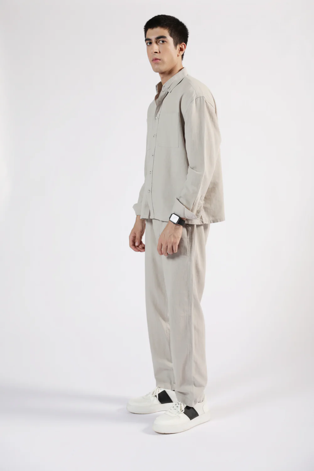 BOXY FIT LINEN SHIRT - Image 4