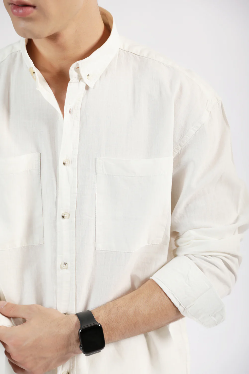 BOXY FIT LINEN SHIRT - Image 4