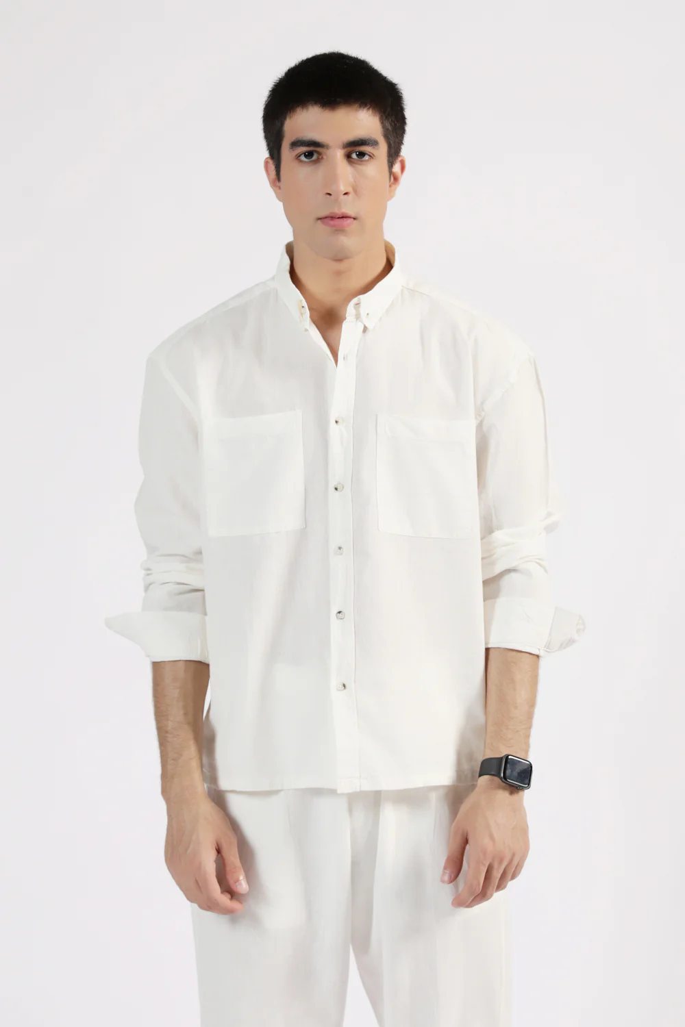 BOXY FIT LINEN SHIRT - Image 6