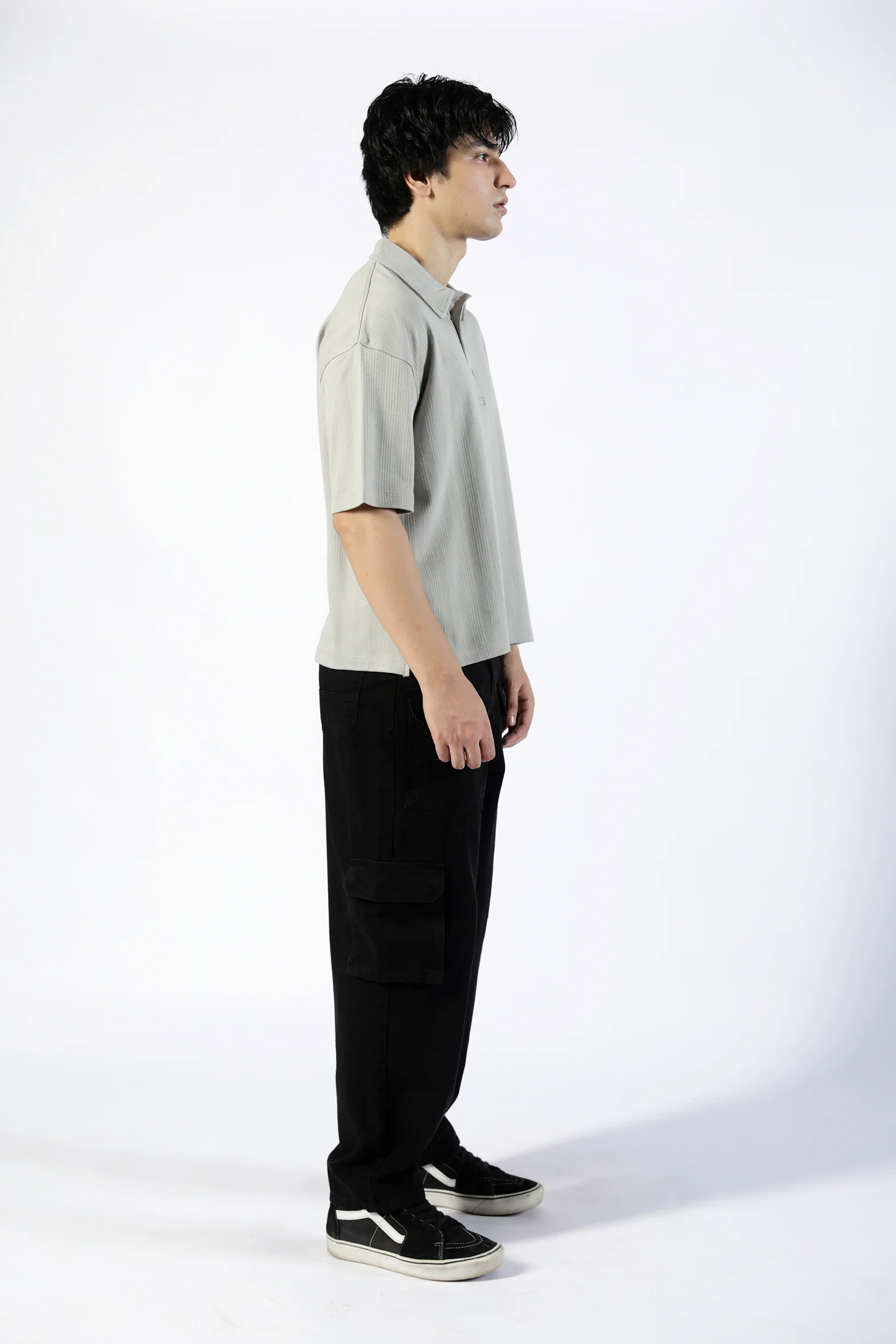 BOXY FIT TEXTUTRED POLO - Image 2