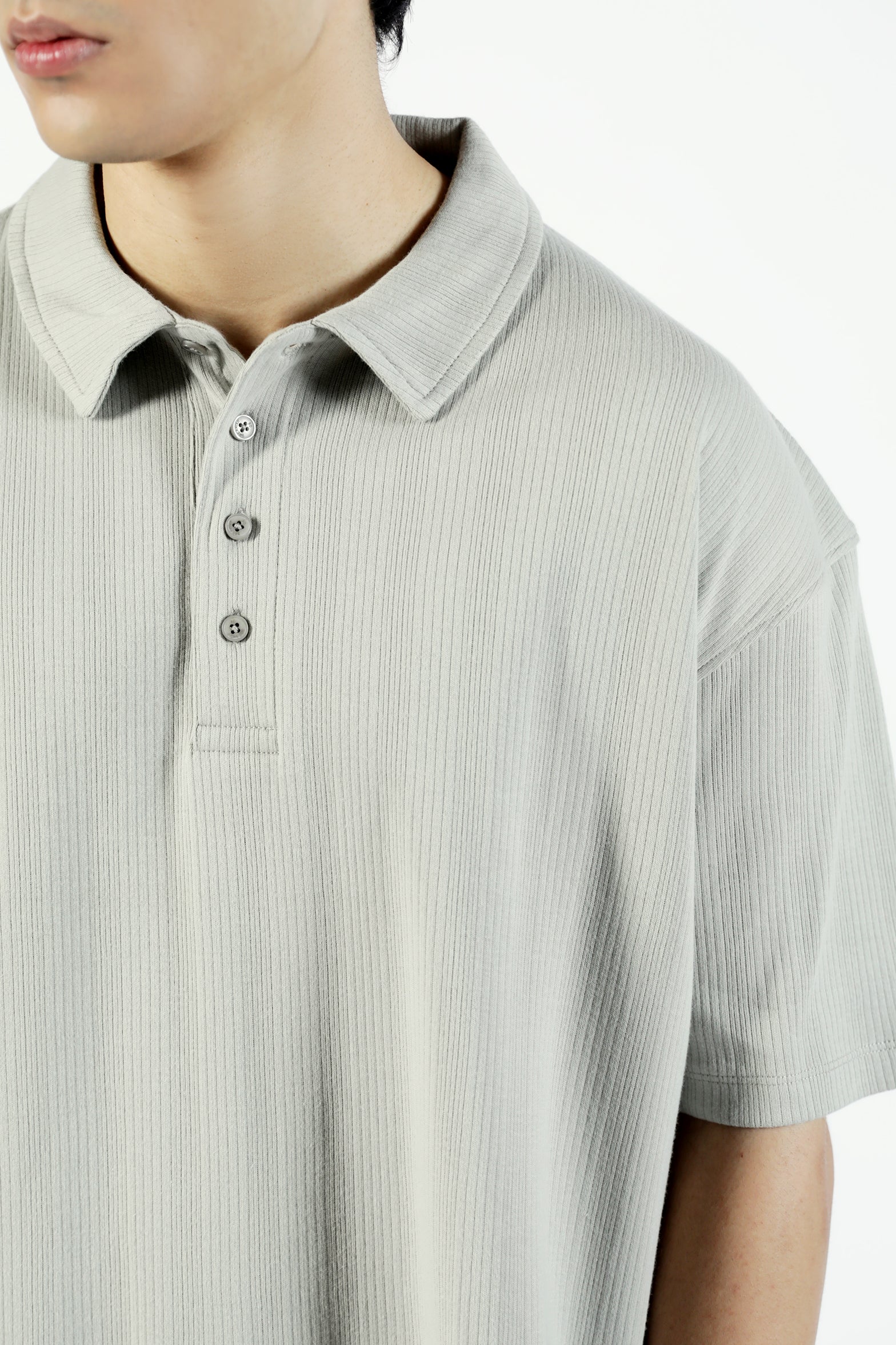 BOXY FIT TEXTUTRED POLO - Image 3