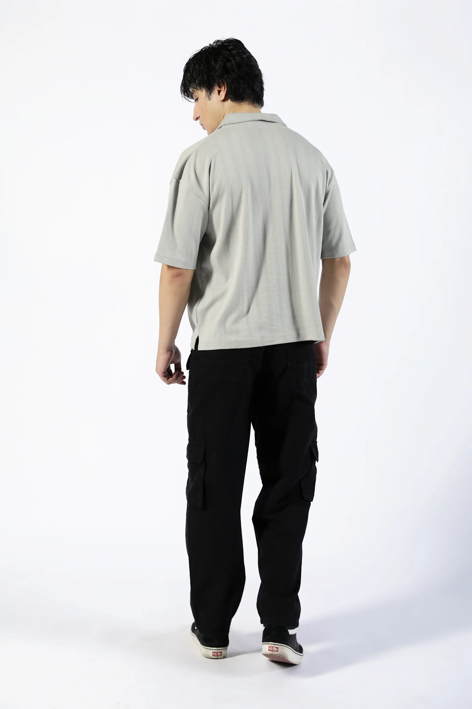 BOXY FIT TEXTUTRED POLO - Image 4