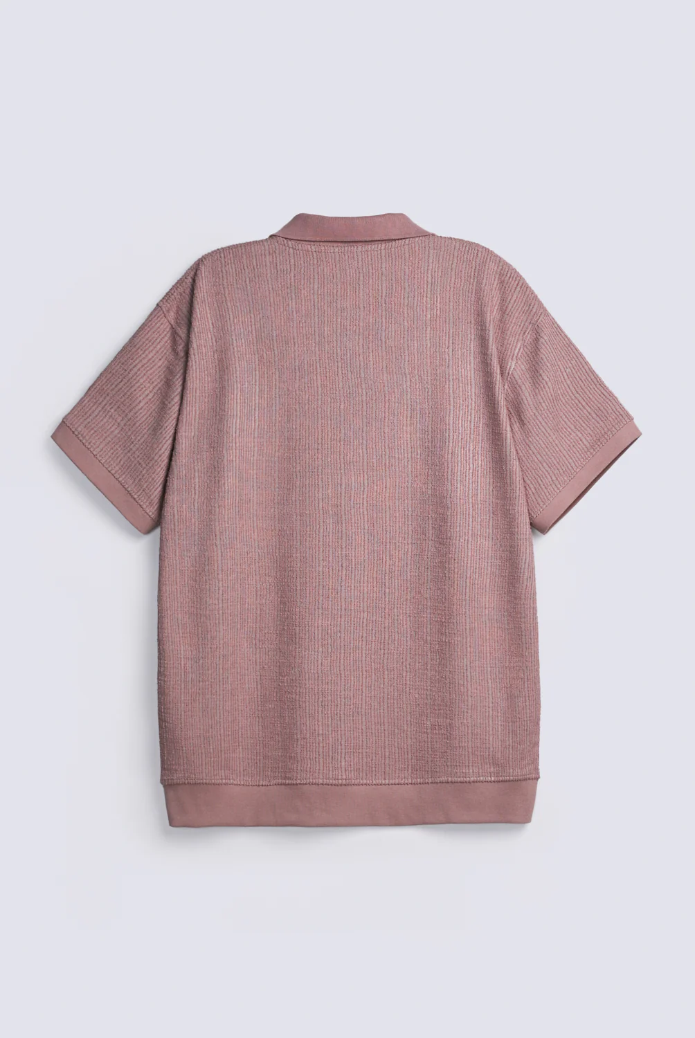 BAGGY FIT TEXTURED JOHNNY COLLAR POLO - Image 2