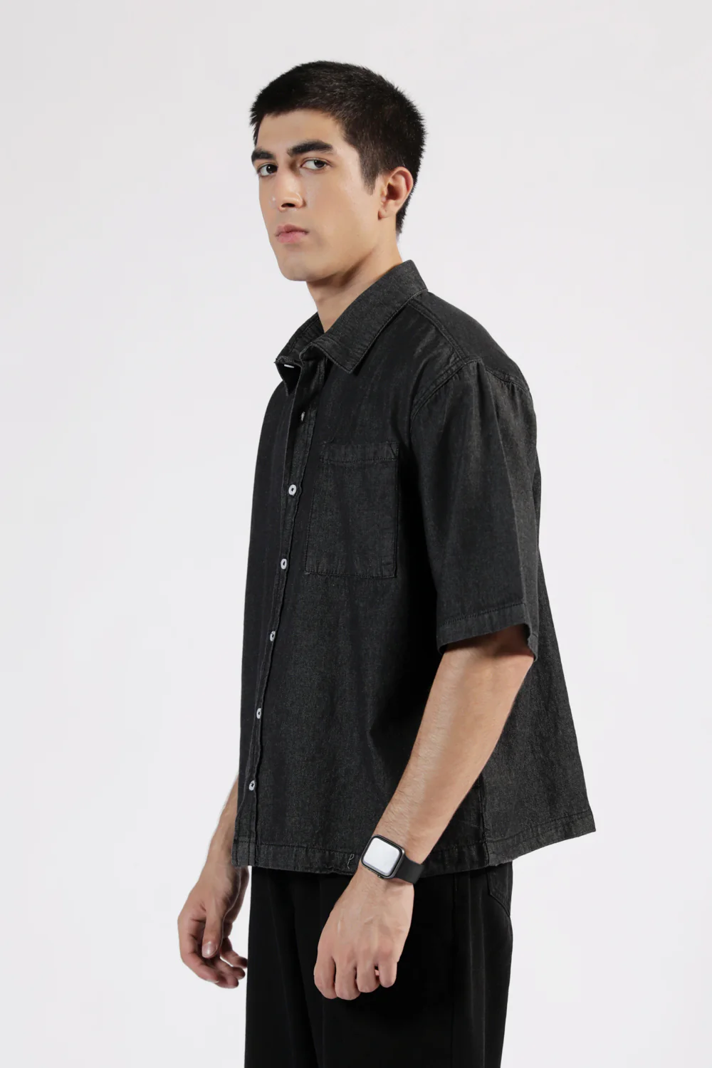 BOXY FIT DENIM SHIRT - Image 2