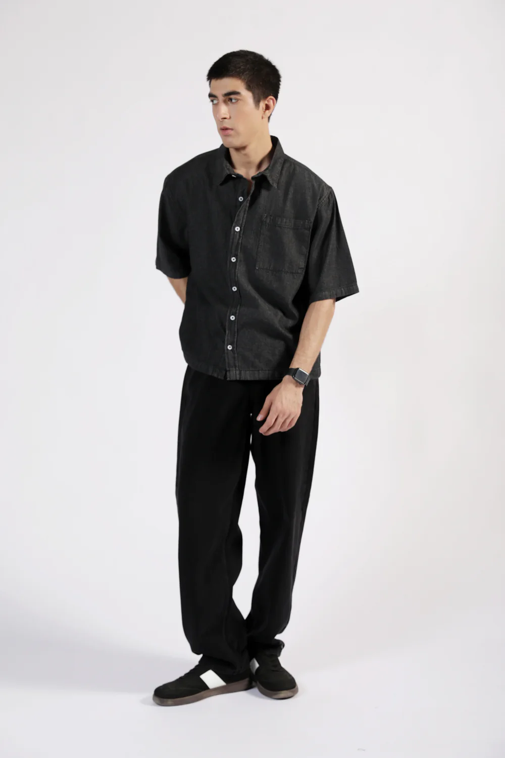BOXY FIT DENIM SHIRT - Image 5