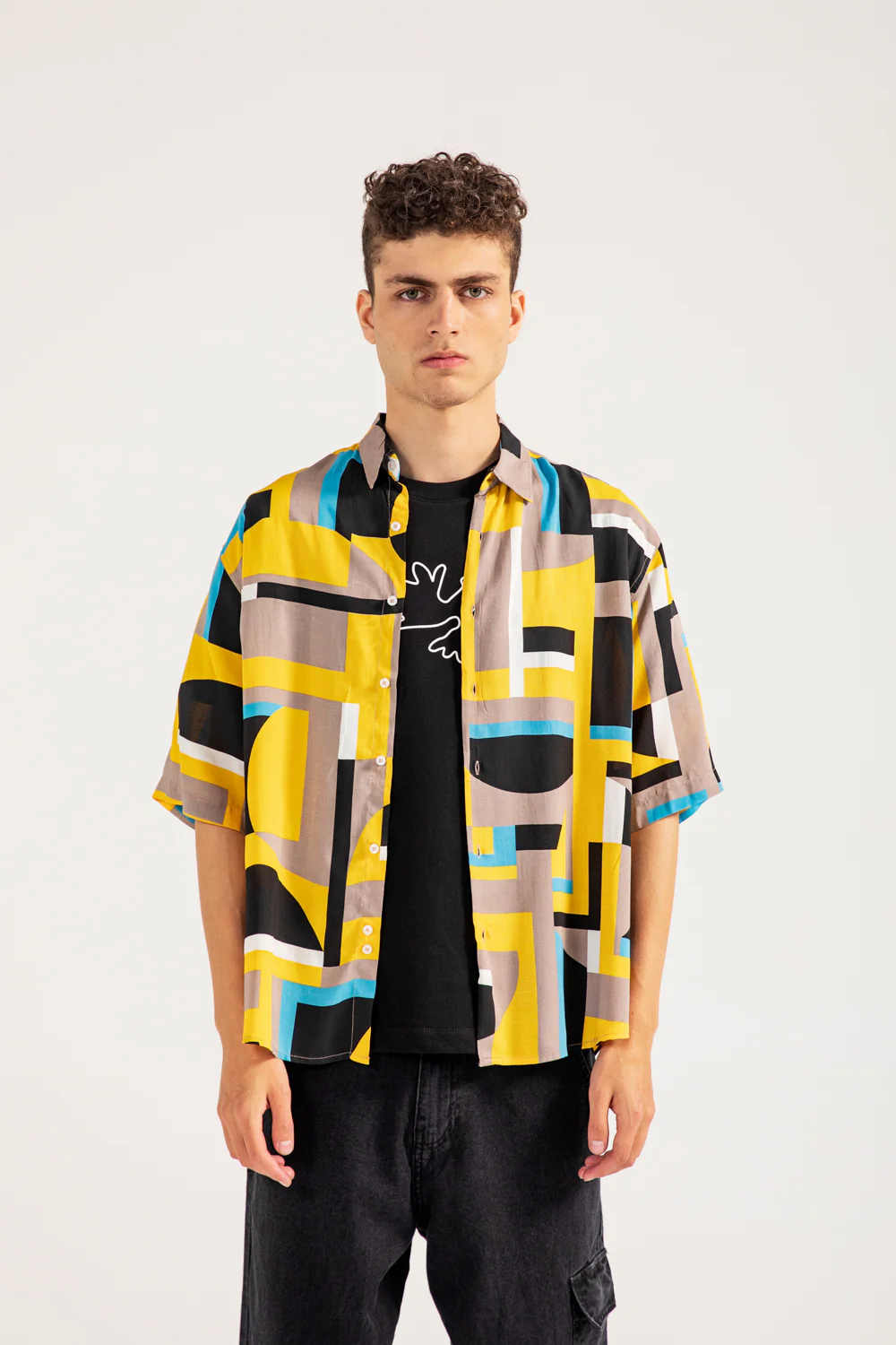 BAGGY FIT RESORT COLLAR PRINTED SHIRT - Image 2