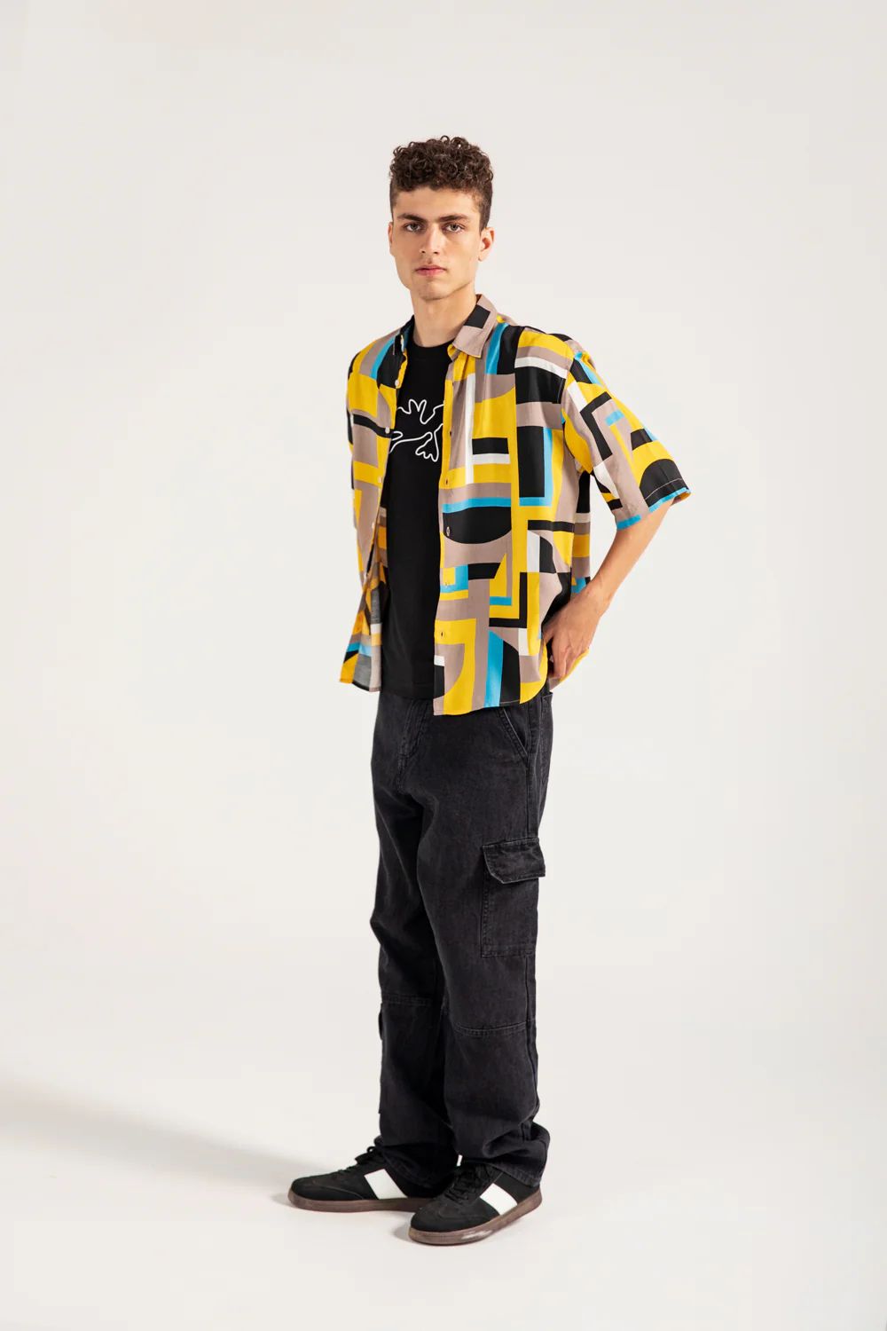 BAGGY FIT RESORT COLLAR PRINTED SHIRT - Image 4