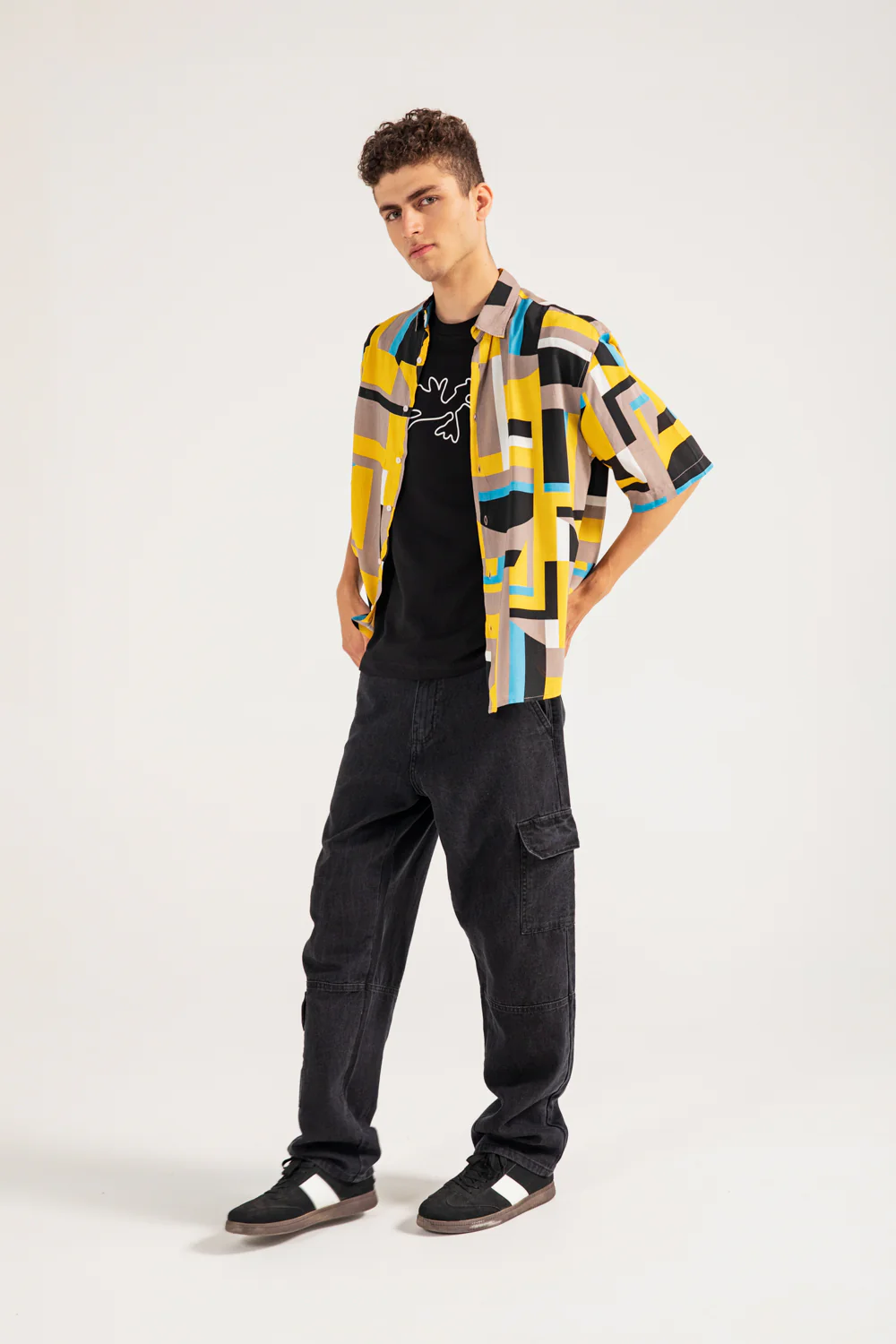 BAGGY FIT RESORT COLLAR PRINTED SHIRT - Image 5