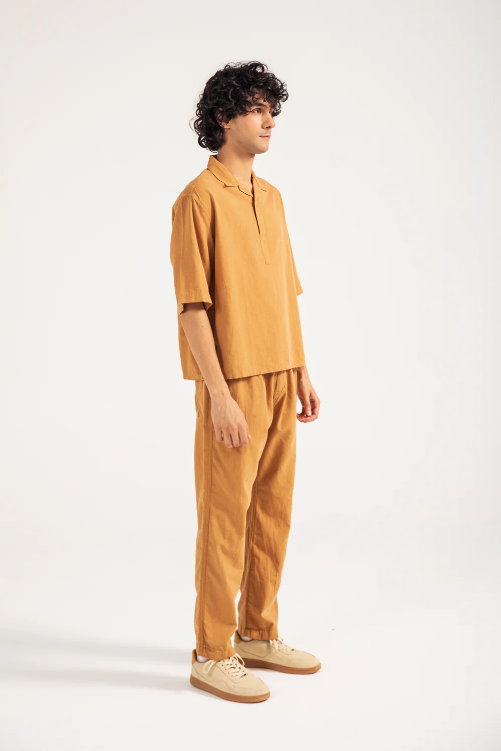 BOXY FIT RESORT COLLAR LINEN SHIRT - Image 2