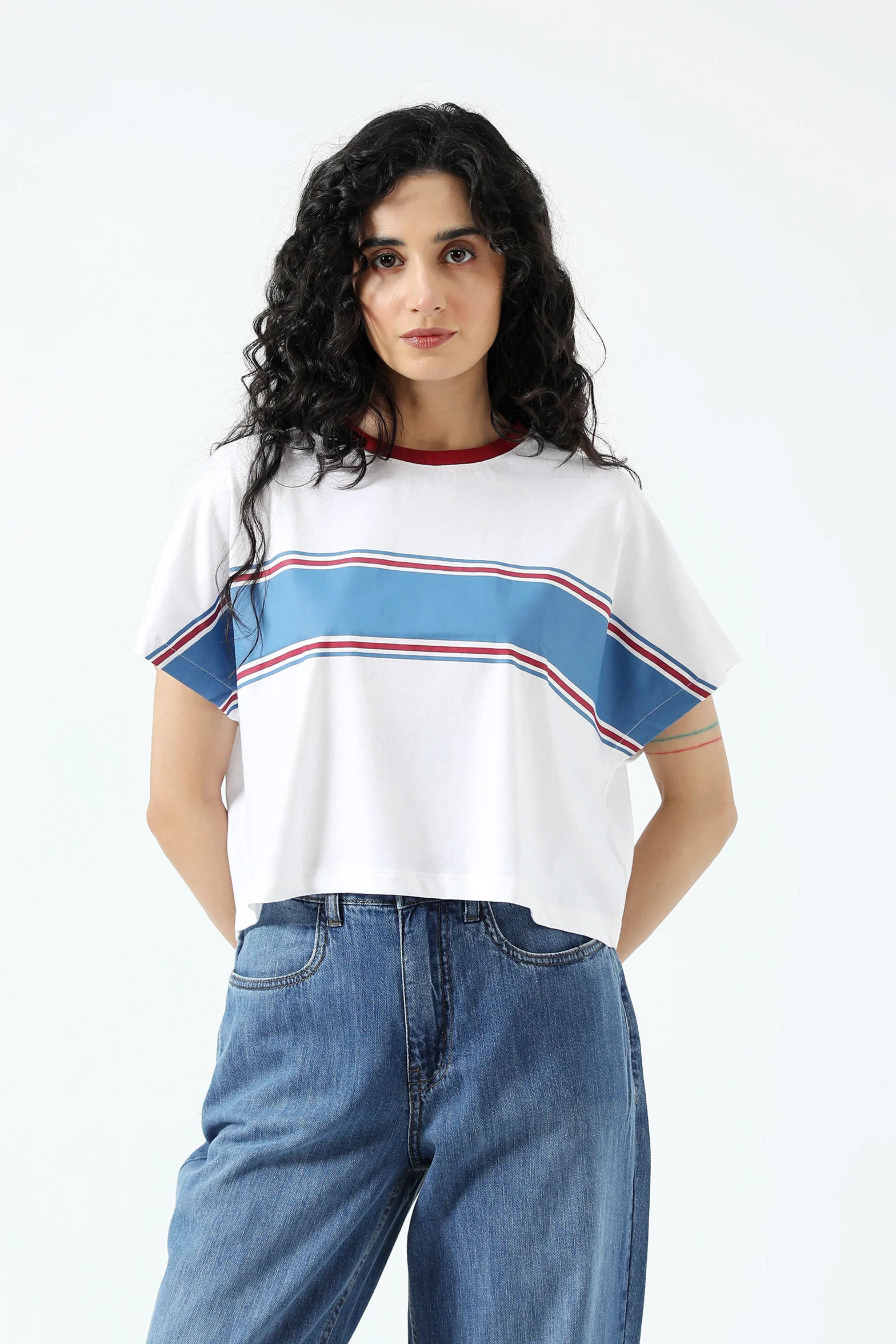 KIMONO STRIPED TOP - Image 2