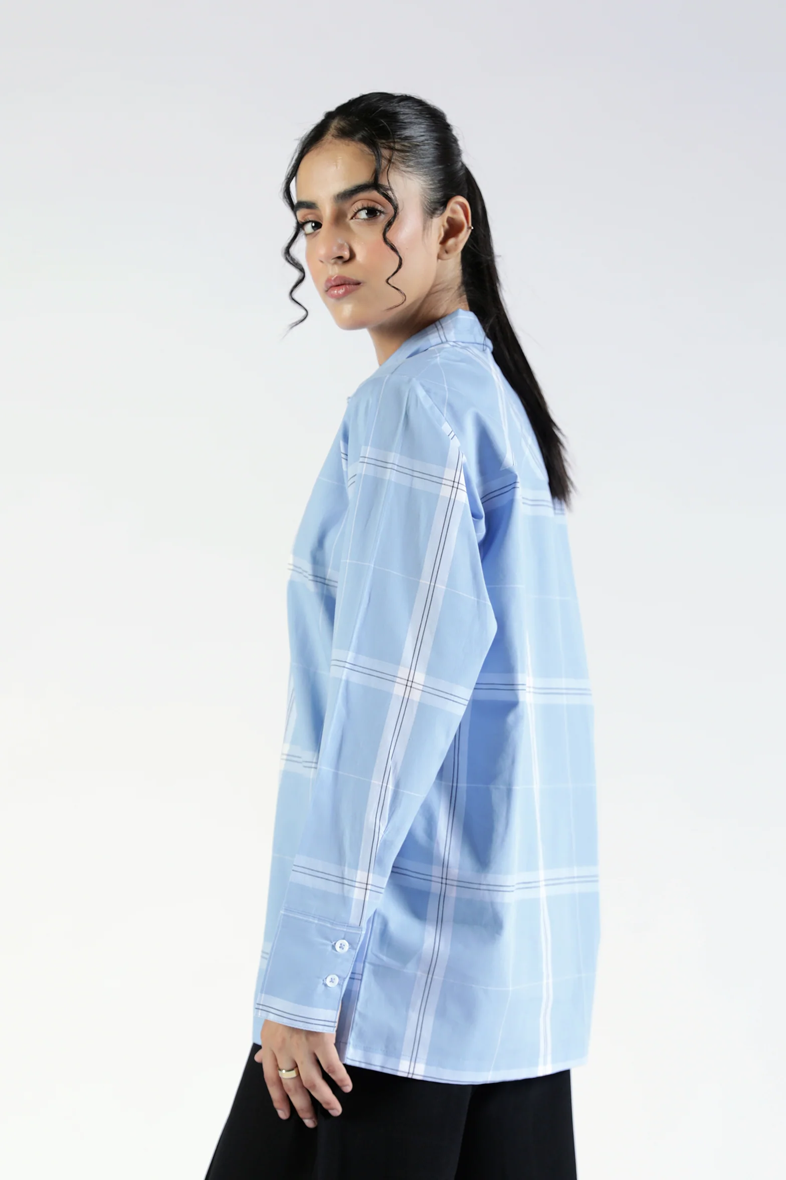 CHECKERED BUTTON DOWN SHIRT - Image 2
