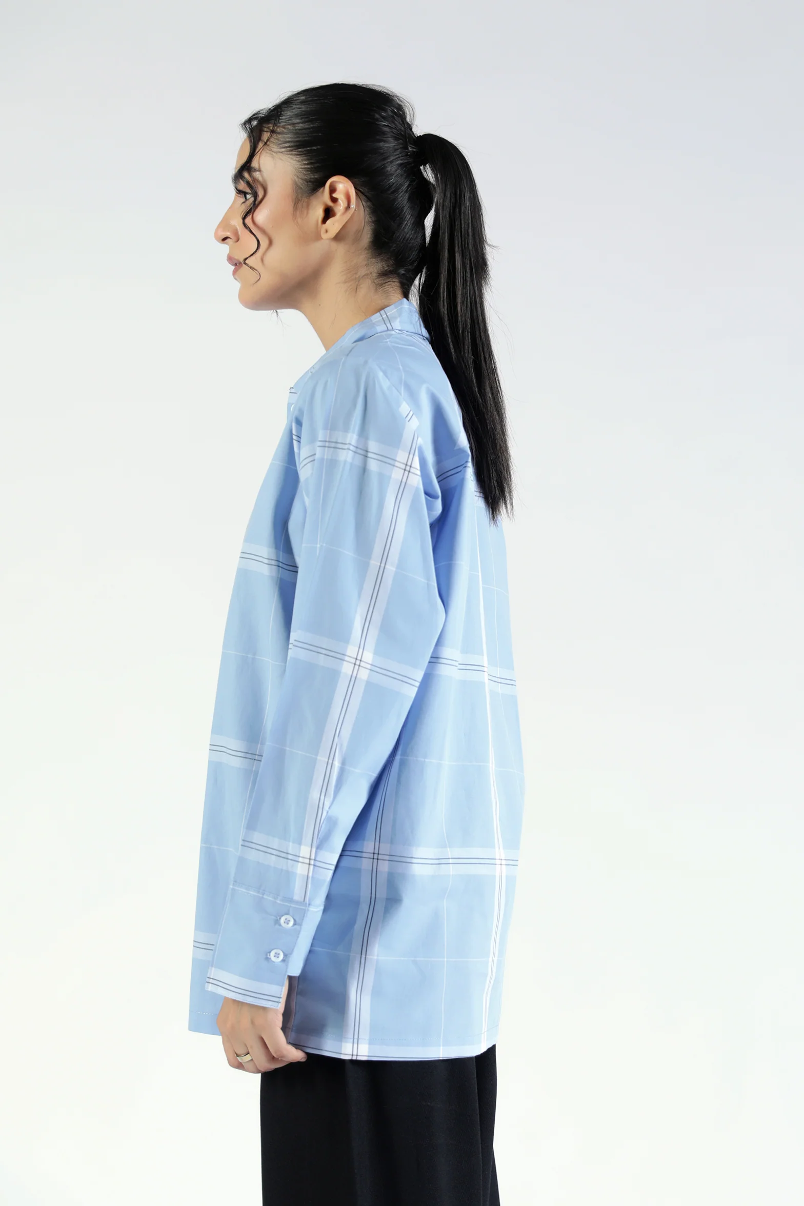 CHECKERED BUTTON DOWN SHIRT - Image 5
