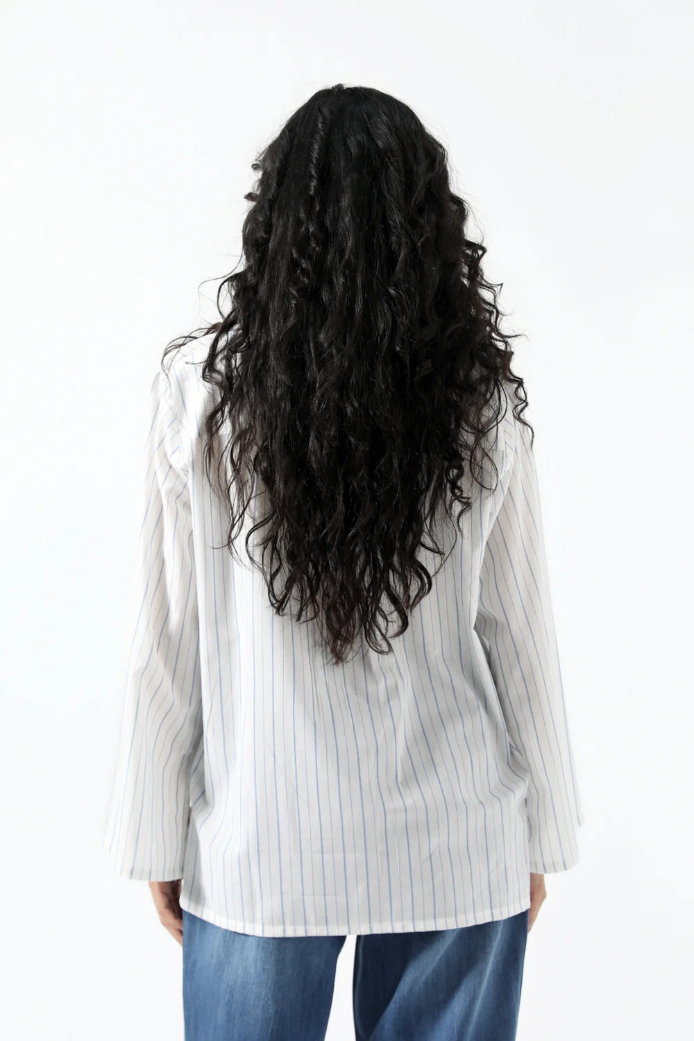 STRIPED SHIRT WITH COLLAR DETAIL - Image 4
