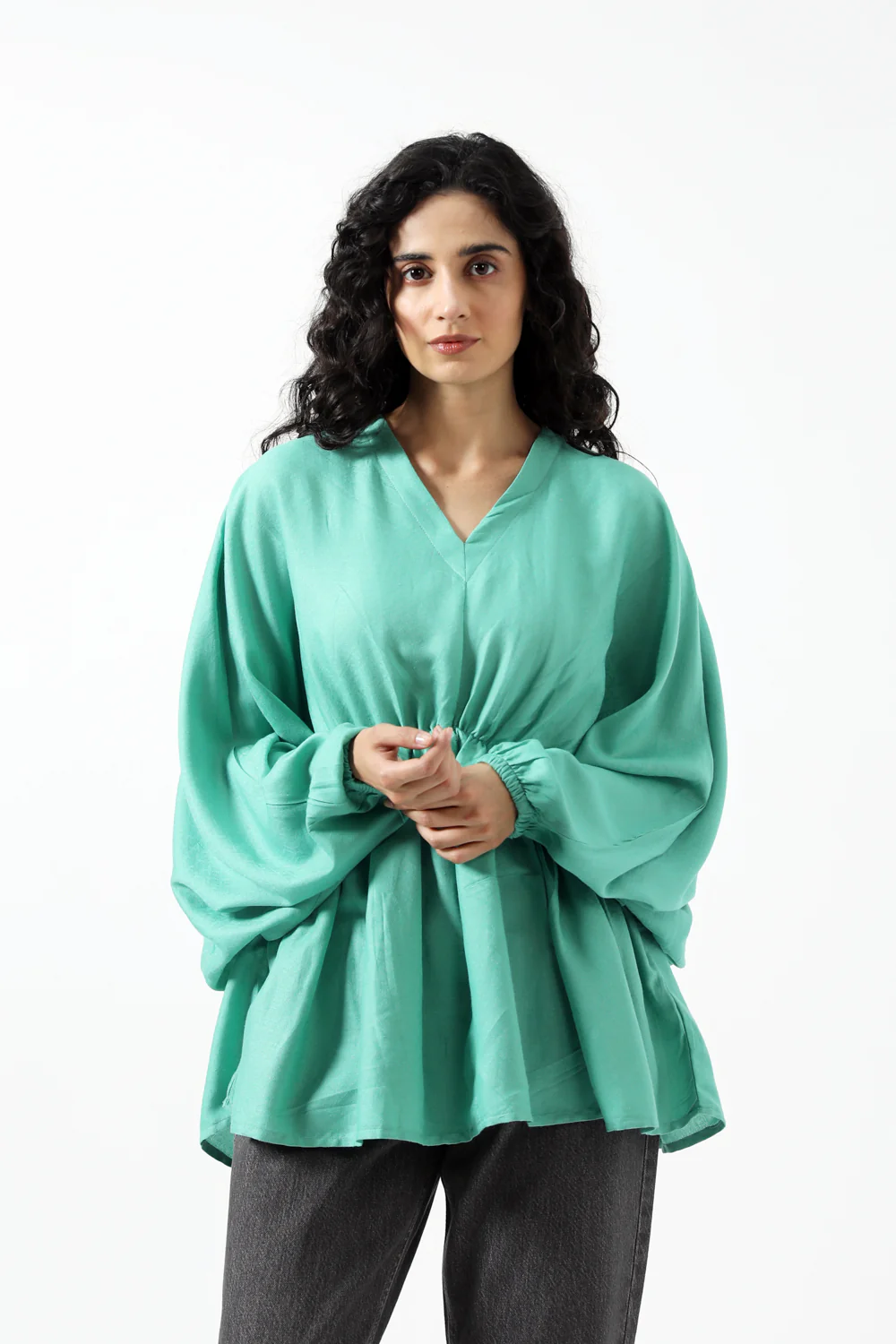 GATHERED KIMONO TOP - Image 2