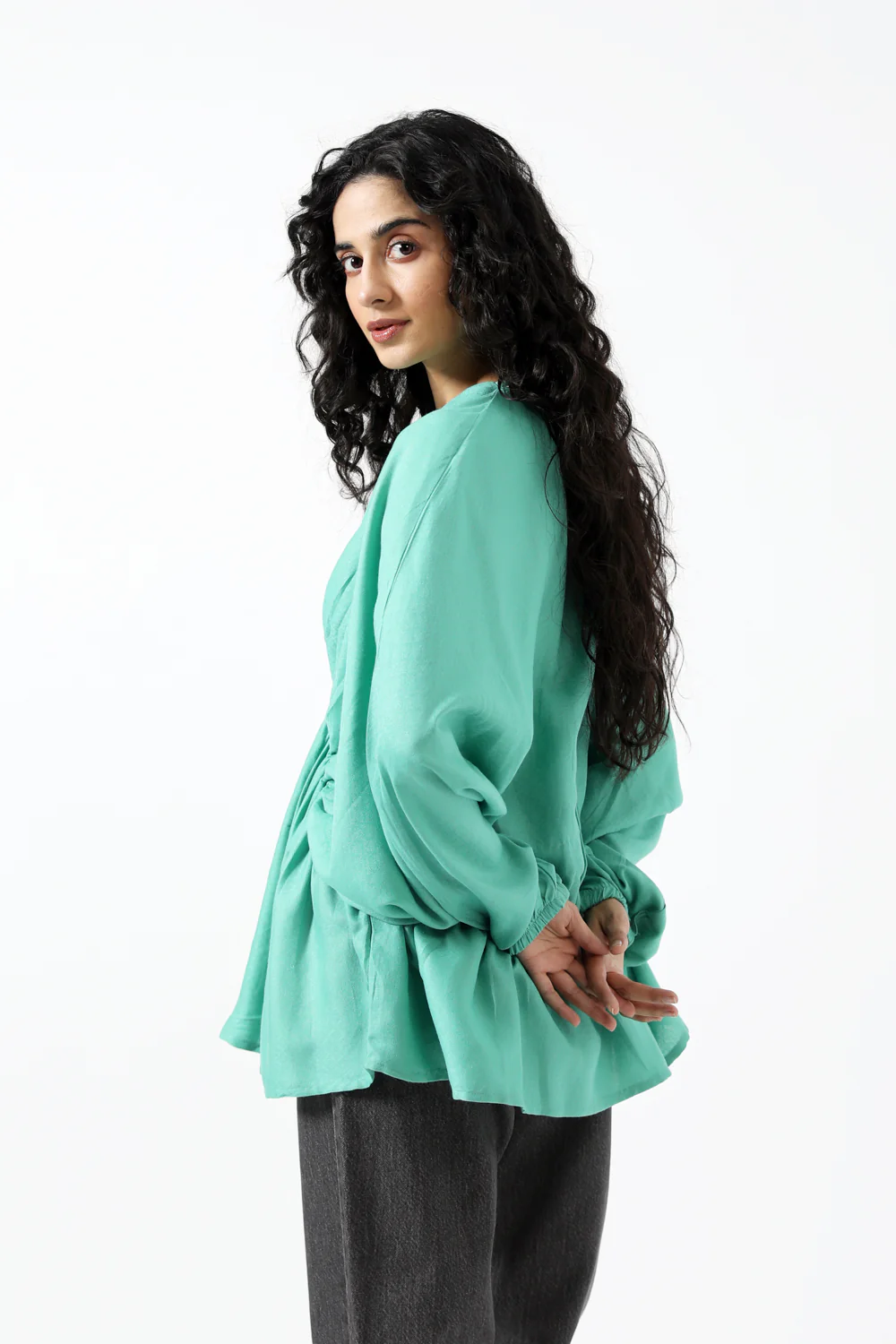 GATHERED KIMONO TOP - Image 4