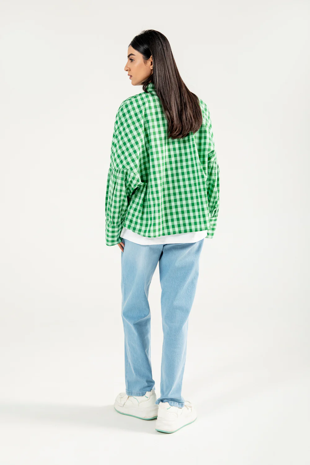 CHECKERED BUTTON DOWN TOP - Image 3
