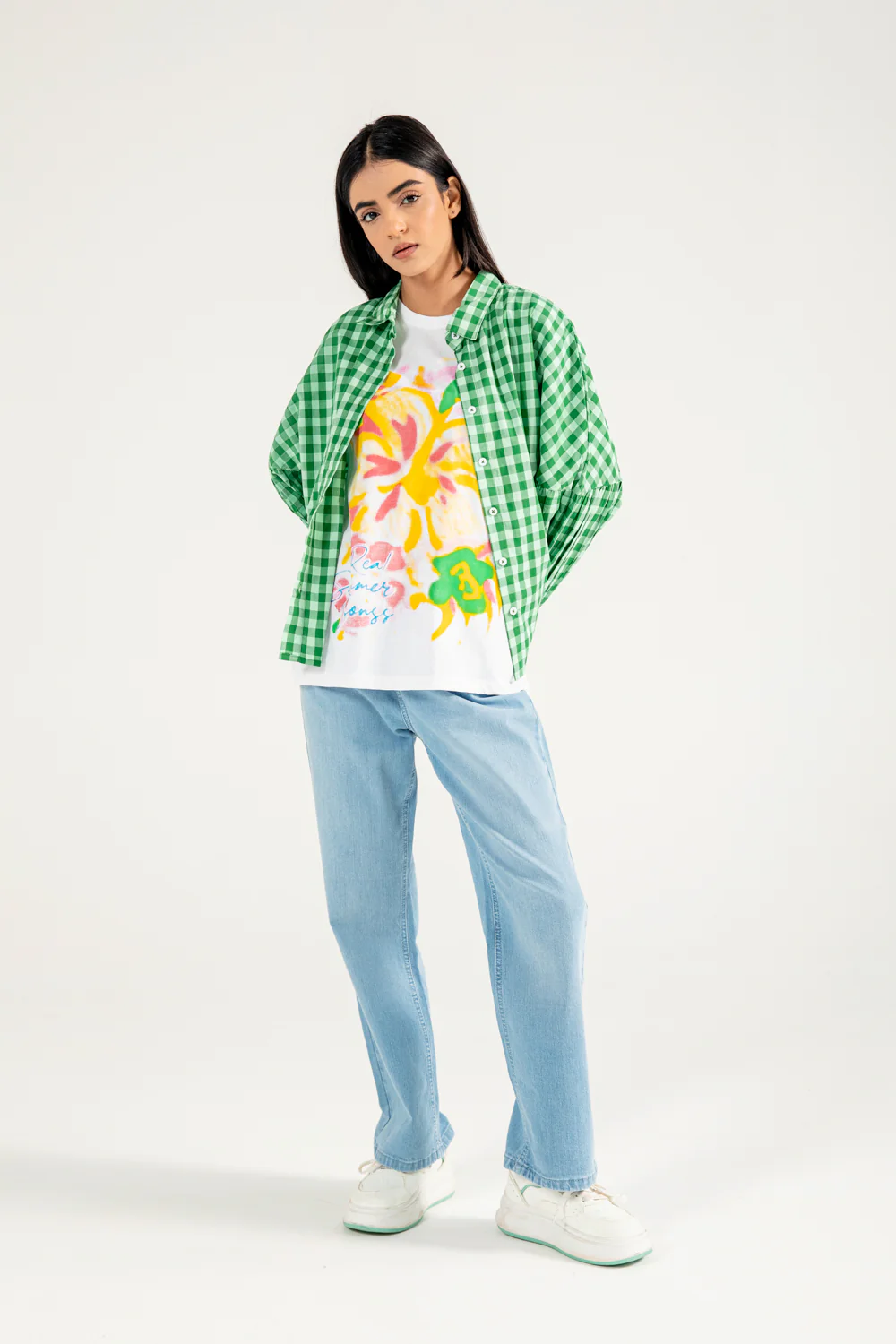 CHECKERED BUTTON DOWN TOP - Image 4