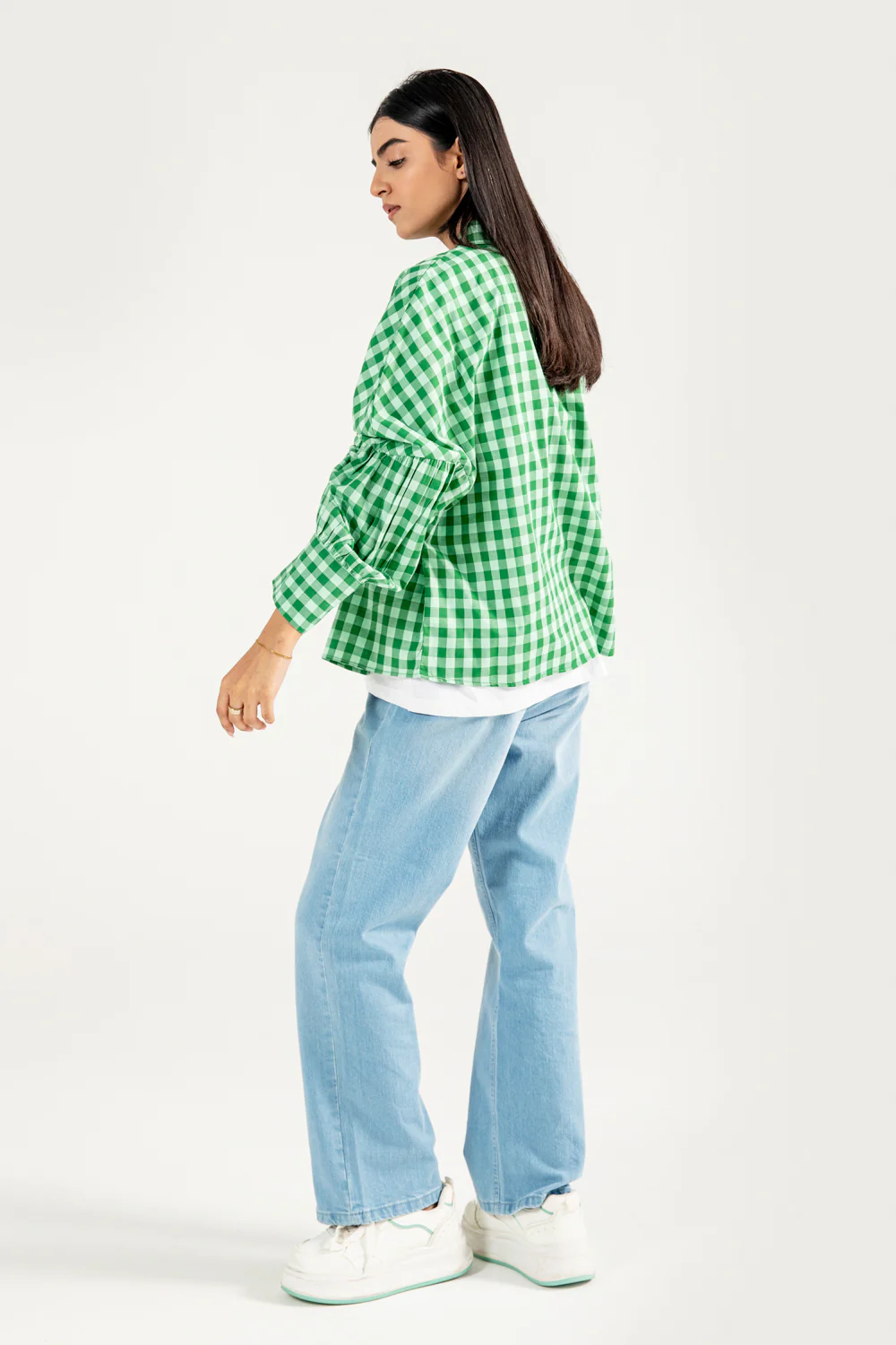 CHECKERED BUTTON DOWN TOP - Image 5