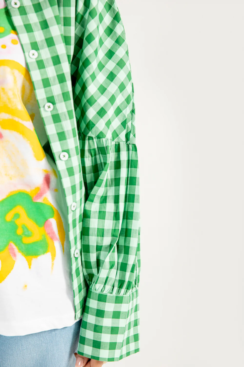 CHECKERED BUTTON DOWN TOP - Image 6