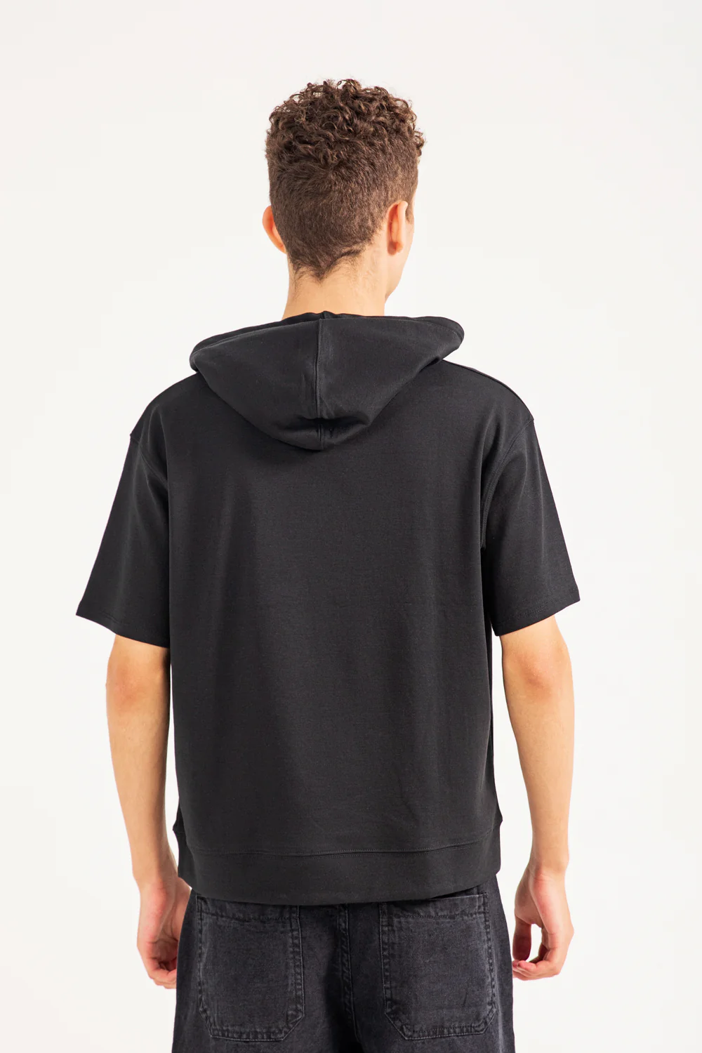 BOXY FIT EMBOSSED GRAPHIC HOODIE TEE - Image 3