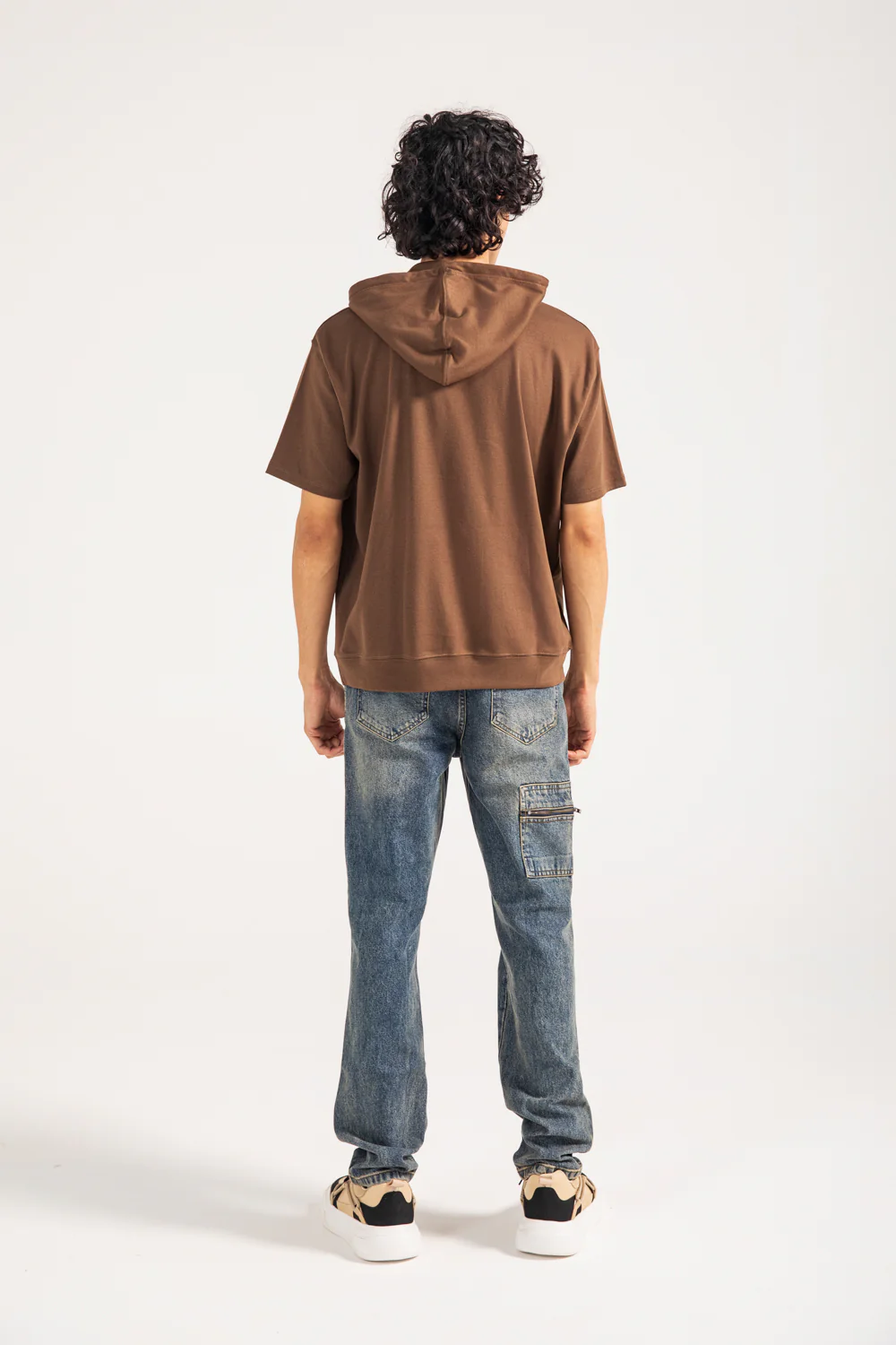 BOXY FIT EMBOSSED GRAPHIC HOODIE TEE - Image 3