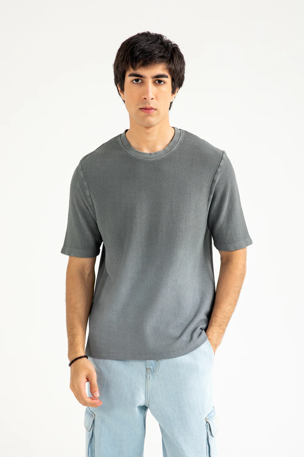 WASHED EFFECT TEXTURED TEE - Image 2