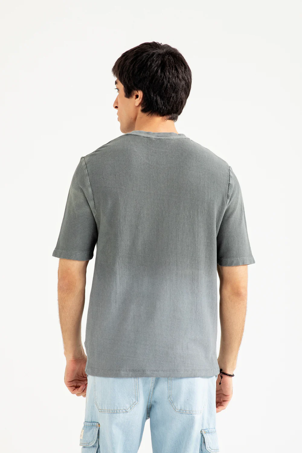 WASHED EFFECT TEXTURED TEE - Image 3
