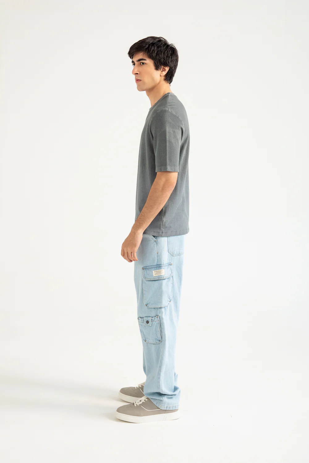 WASHED EFFECT TEXTURED TEE - Image 5