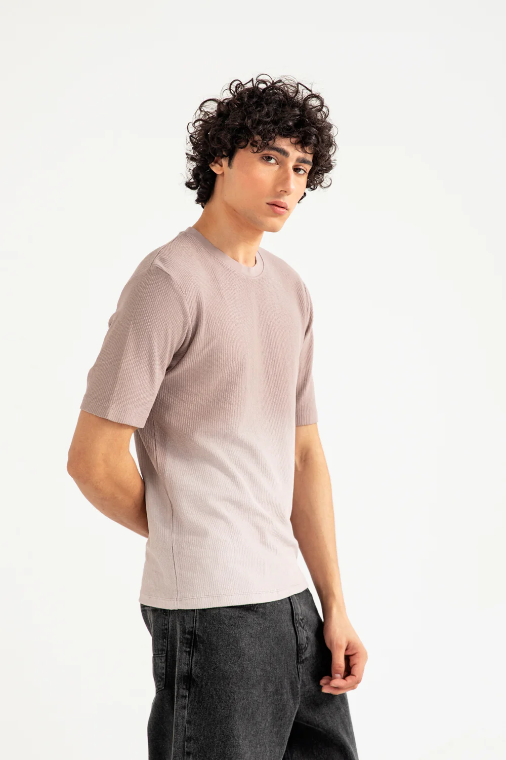 WASHED EFFECT TEXTURED TEE - Image 2
