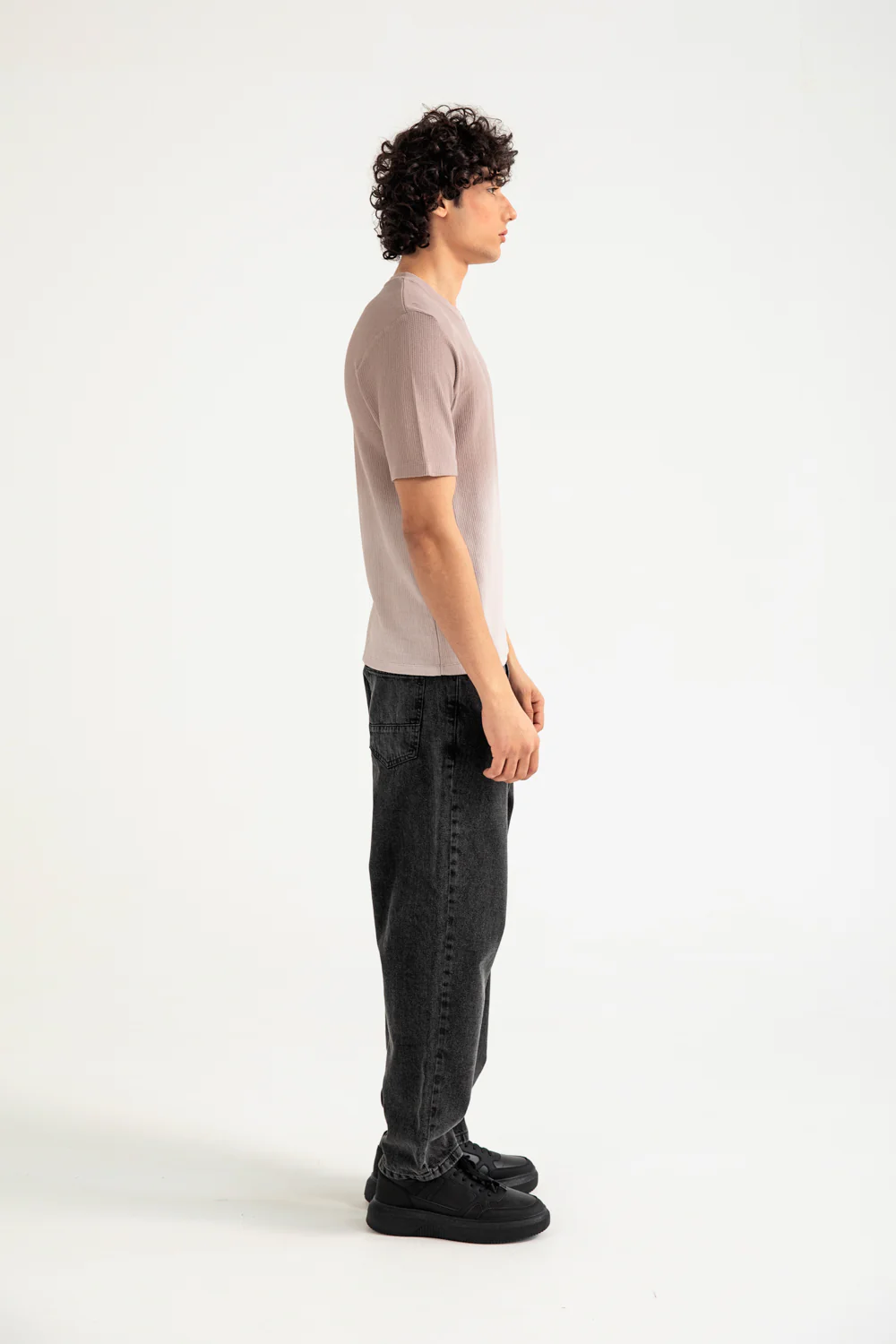 WASHED EFFECT TEXTURED TEE - Image 3