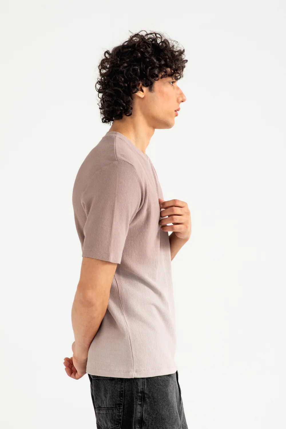 WASHED EFFECT TEXTURED TEE - Image 4