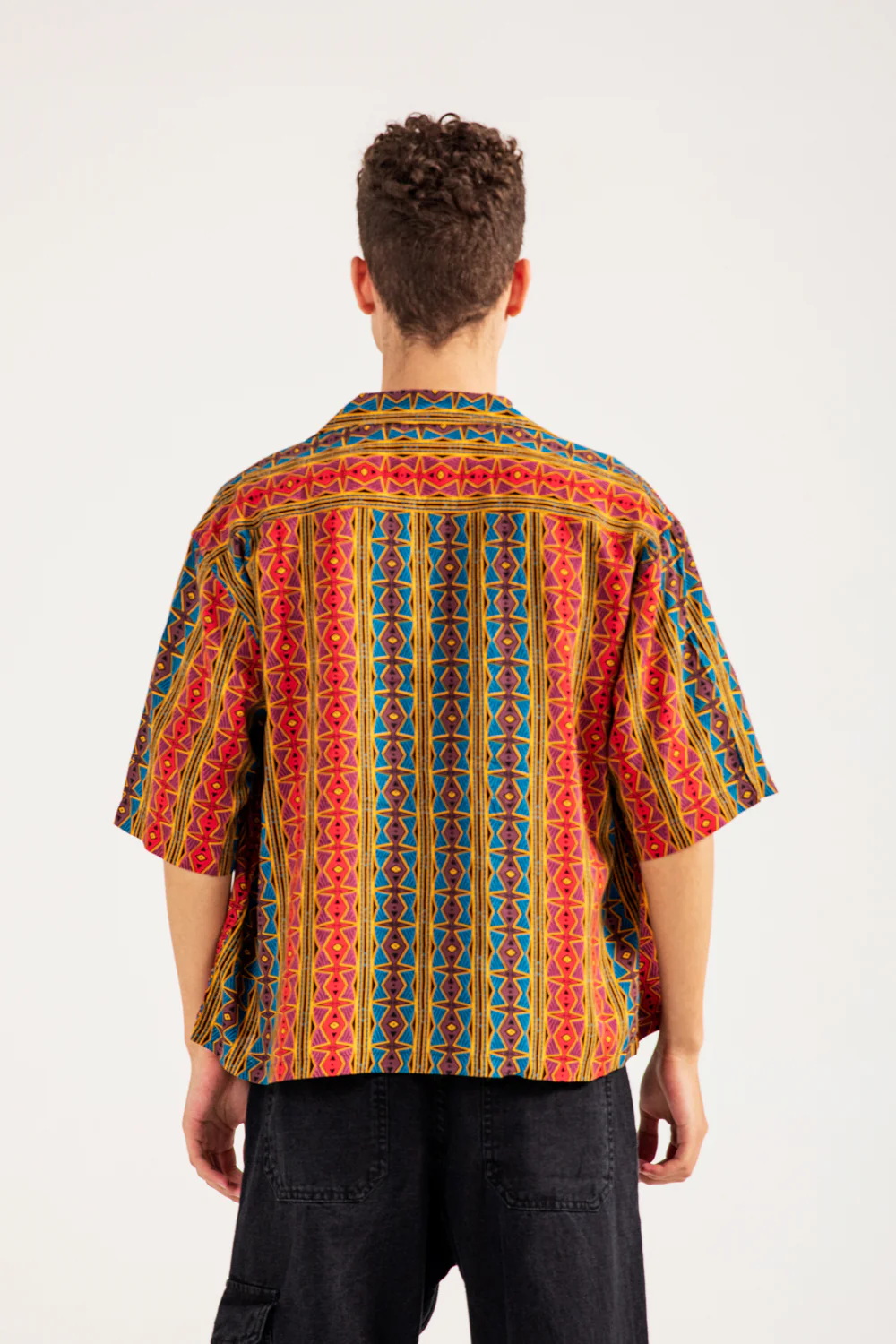 RESORT COLLAR PRINTED BOXY FIT SHIRT - Image 2