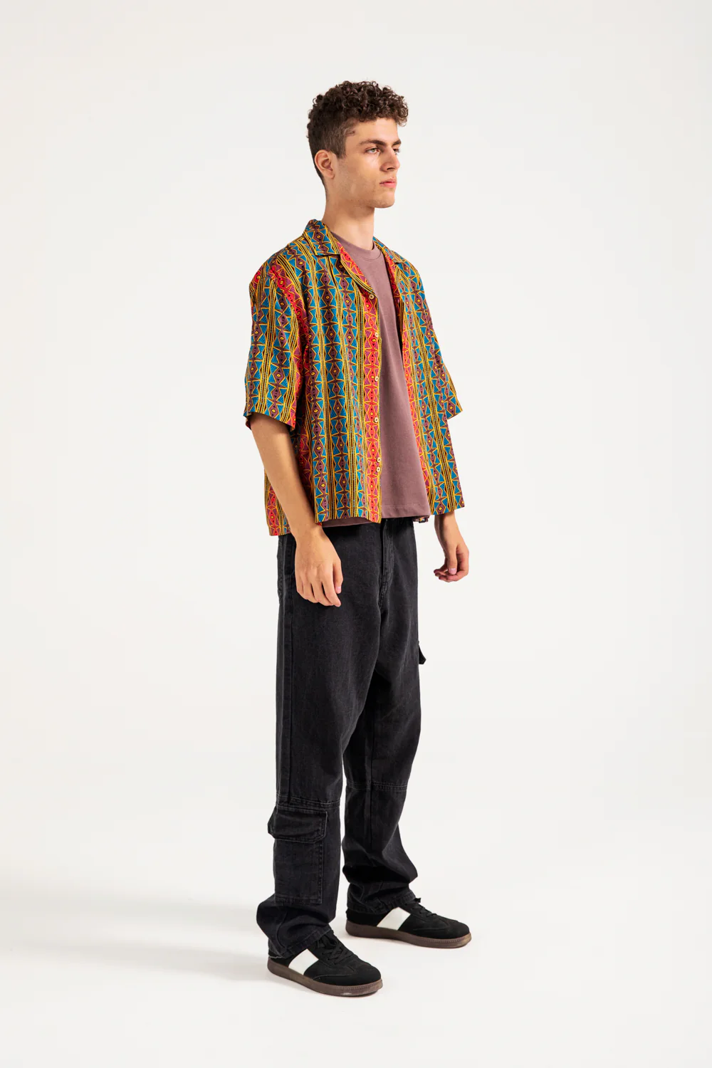 RESORT COLLAR PRINTED BOXY FIT SHIRT - Image 3