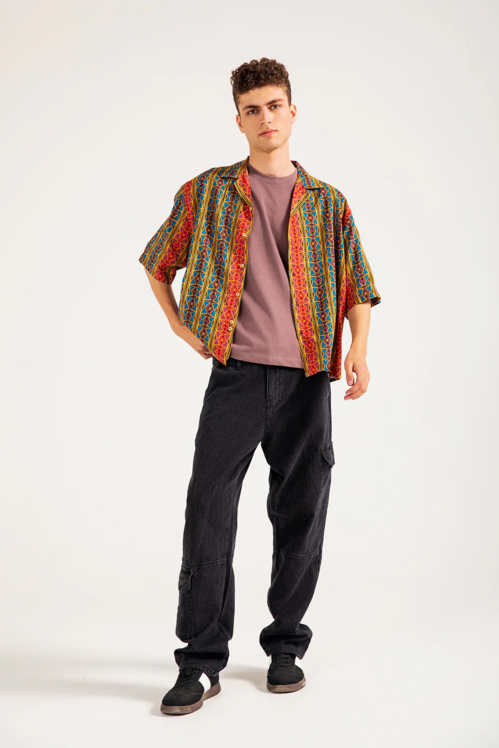 RESORT COLLAR PRINTED BOXY FIT SHIRT - Image 6