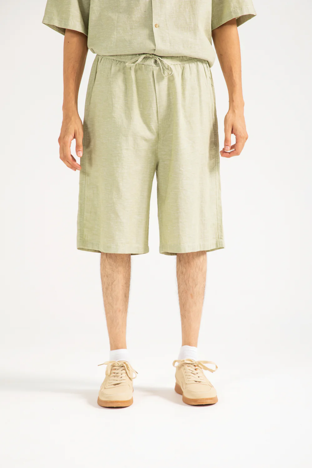 BAGGY FIT LINEN SHORTS - Image 2