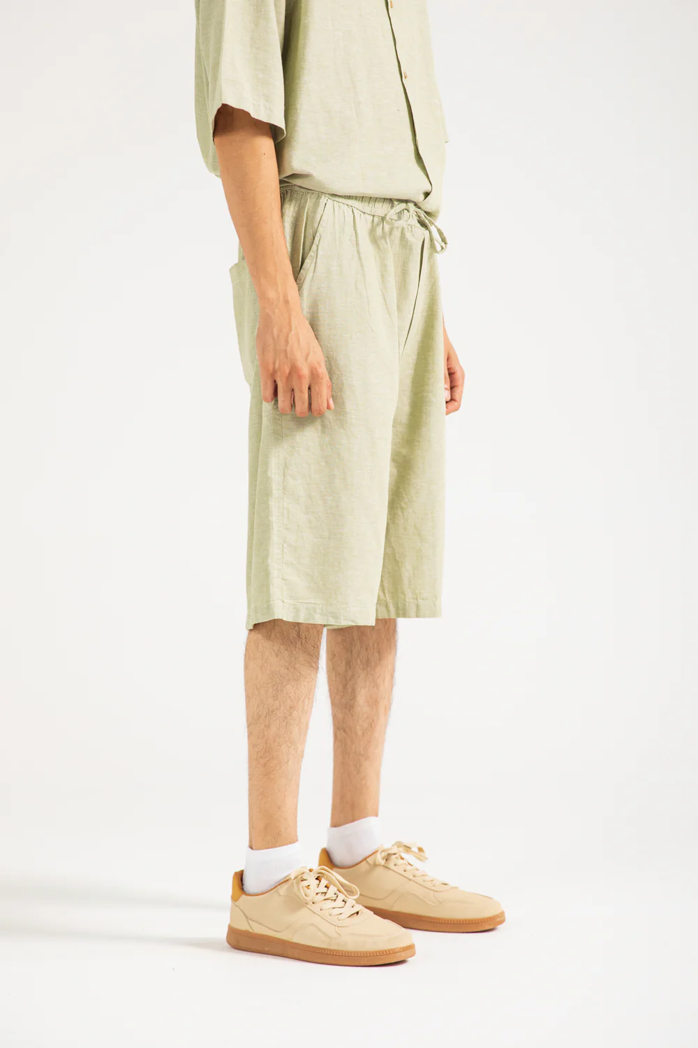 BAGGY FIT LINEN SHORTS - Image 3
