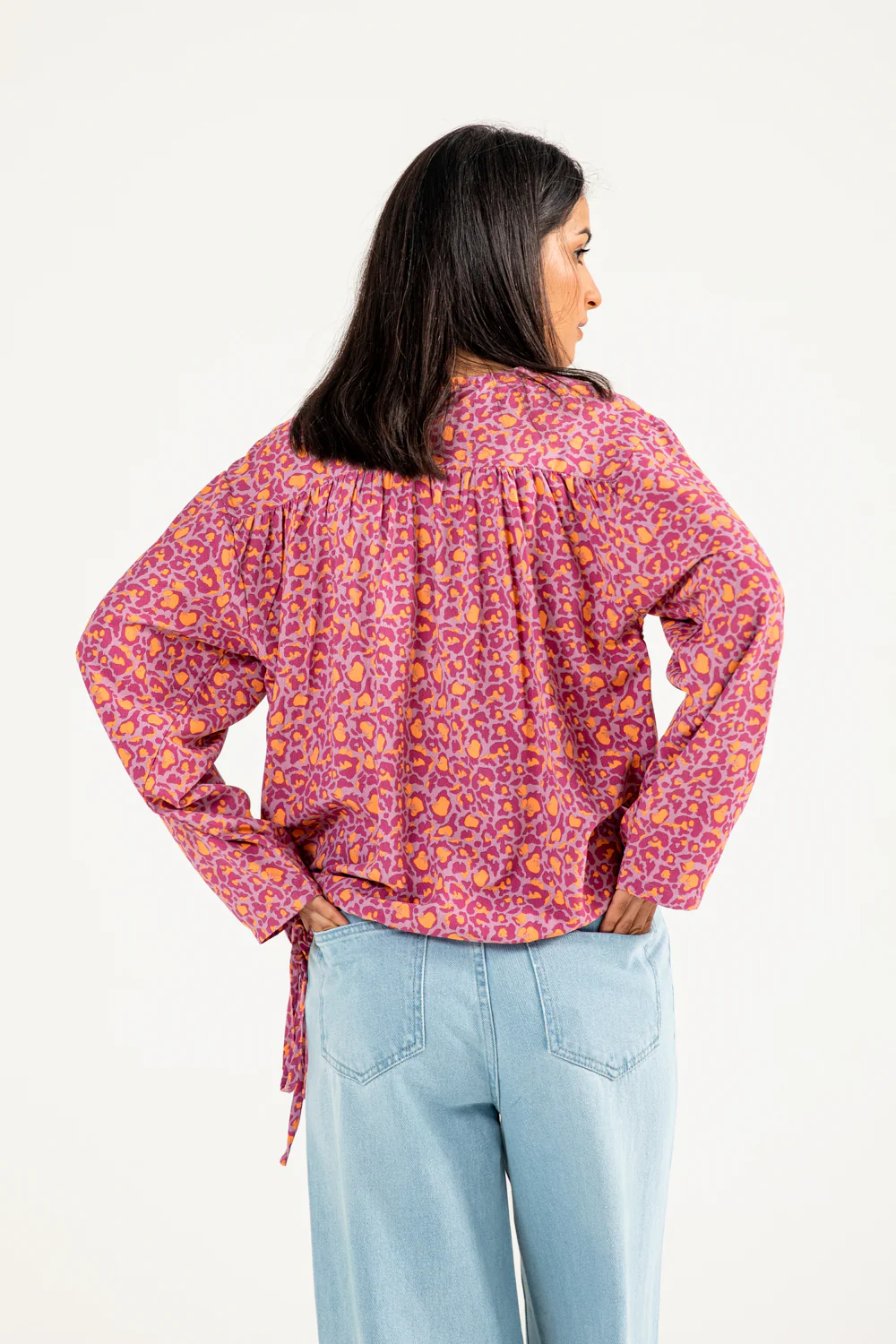PRINTED TOP WITH HEM DETAIL TOP - Image 2