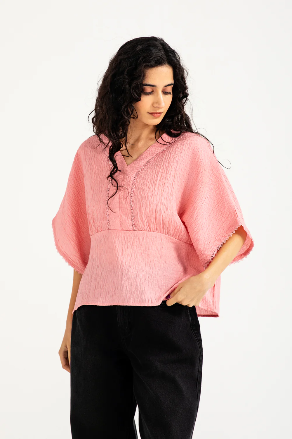 TEXTURED KIMONO TOP - Image 4