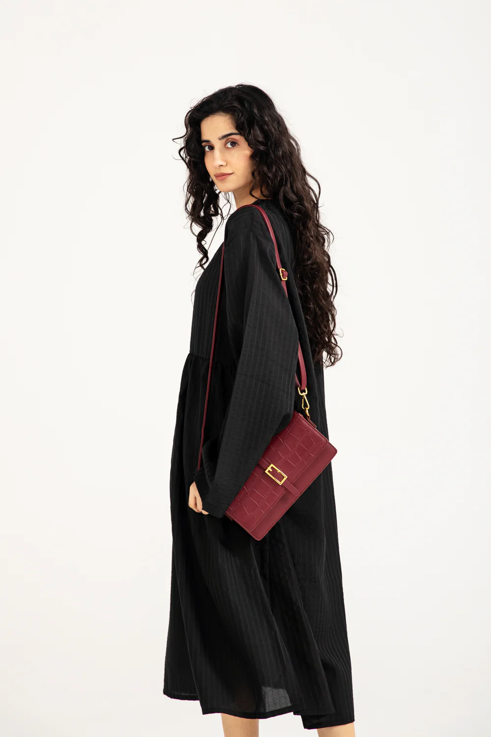 TEXTURED LONG DRESS - Image 4
