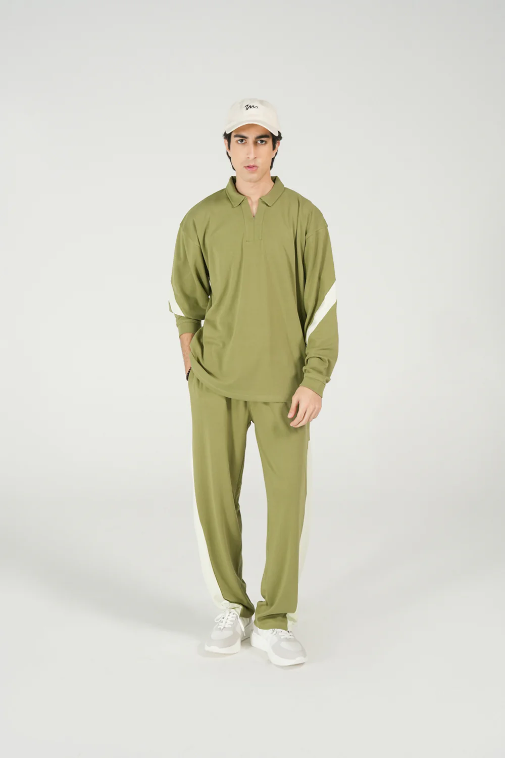 BAGGY FIT FULL SLEEVE POLO