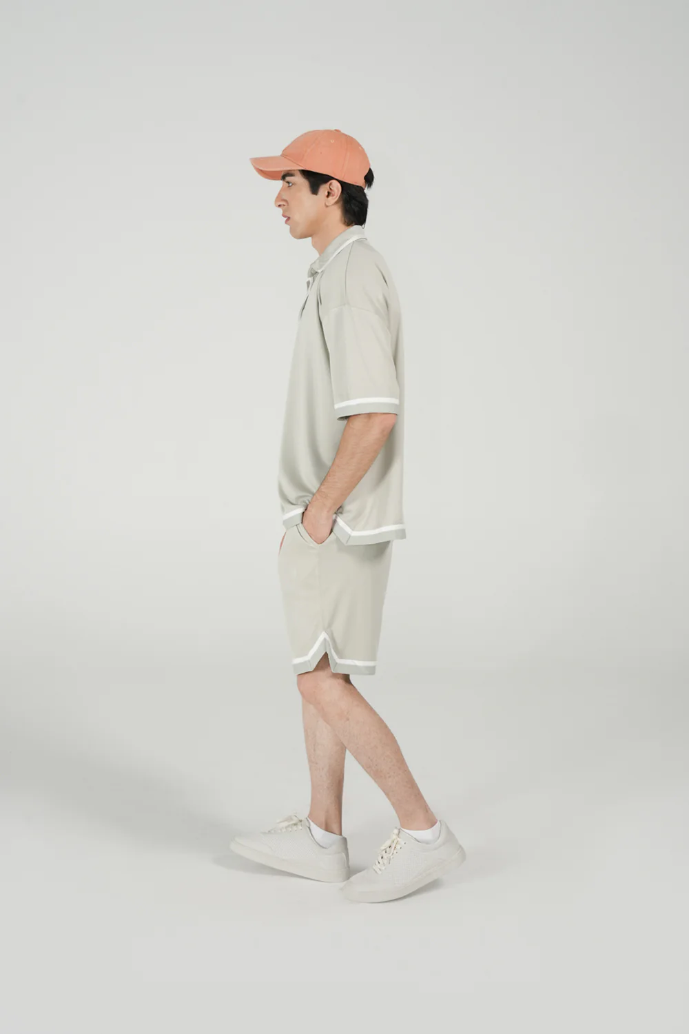 BAGGY FIT BUTTON DOWN MESH POLO - Image 3