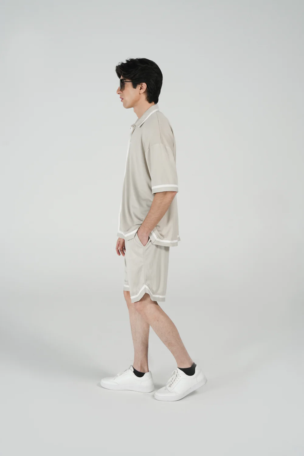 BAGGY FIT BUTTON DOWN MESH POLO - Image 3