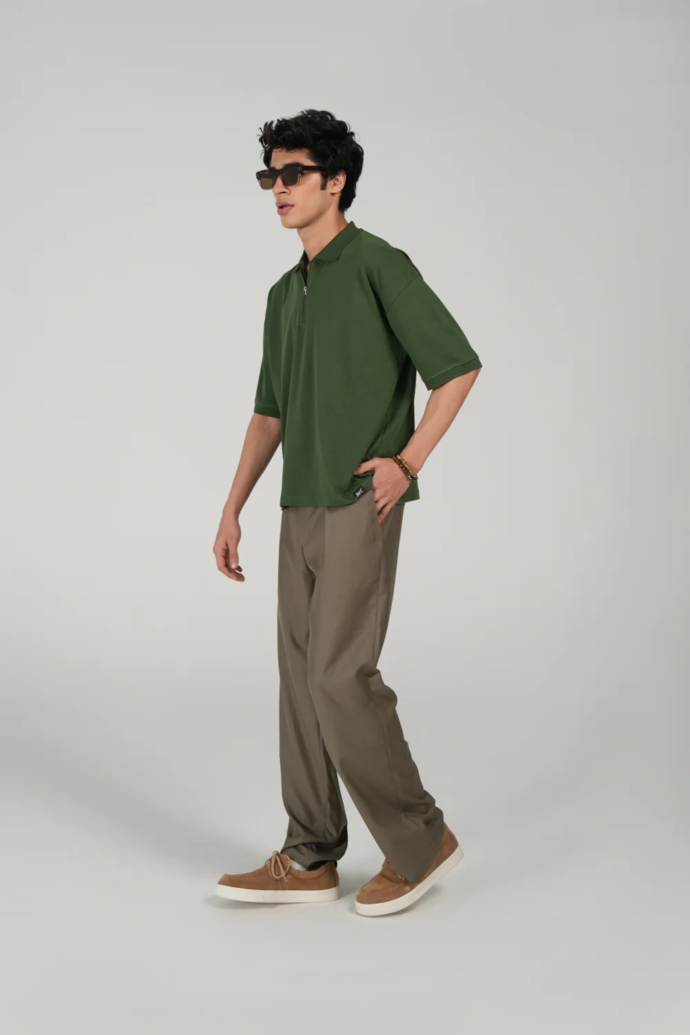 BOXY FIT ZIP PLACKET POLO - Image 2